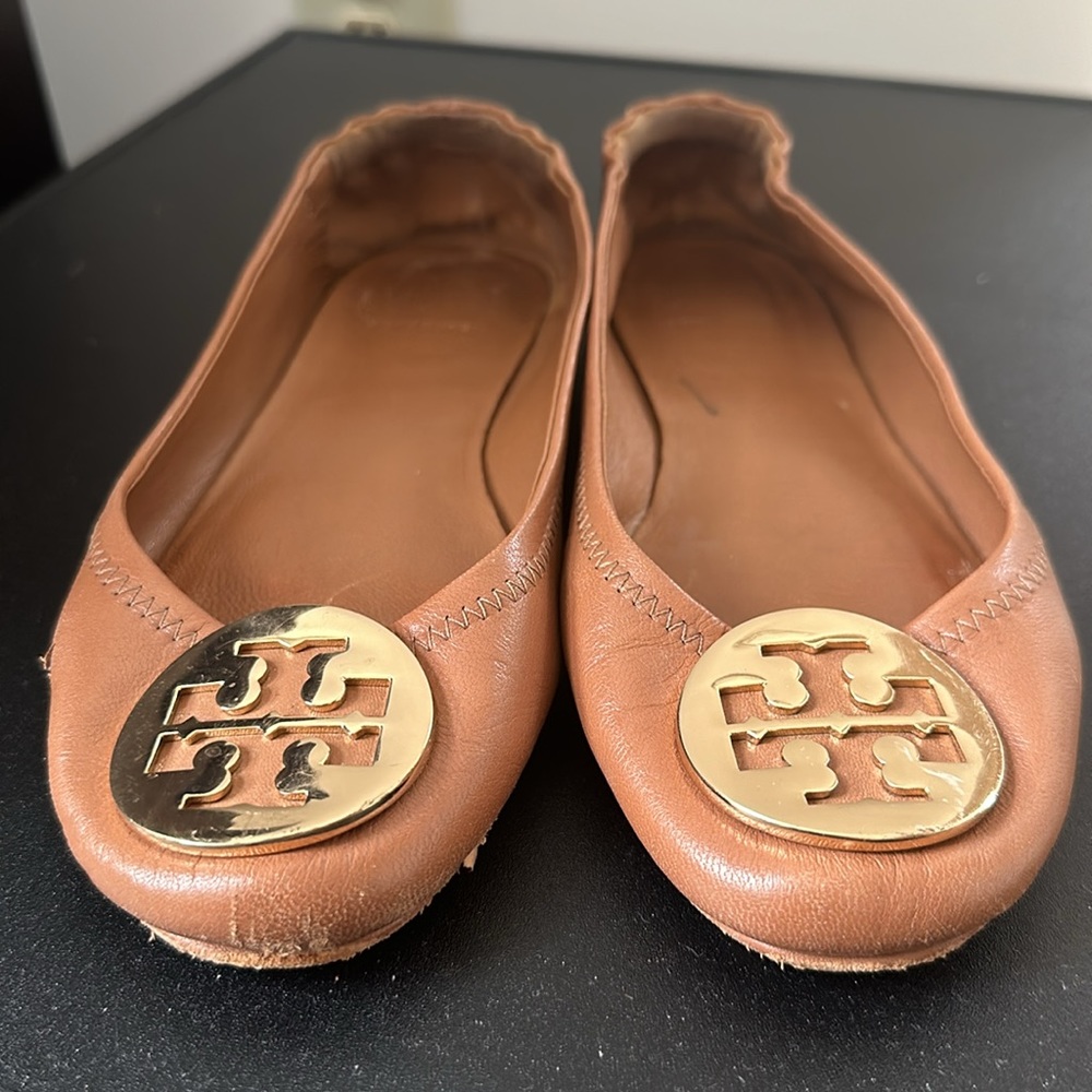 Camel Tory Burch Ballet Flats